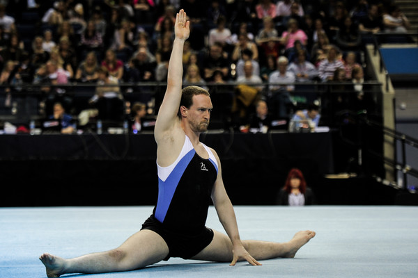 Great flexibility on display as gymnast performs the splits at disability champi